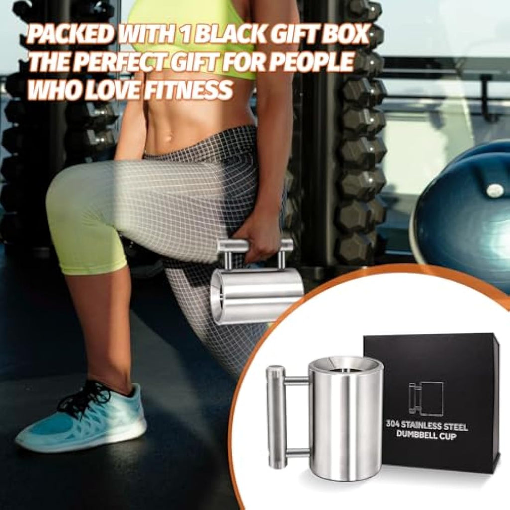 DITOSH 8kg Heavy Coffee Mug – 304 Stainless Steel Dumbbell Cup for Fitness