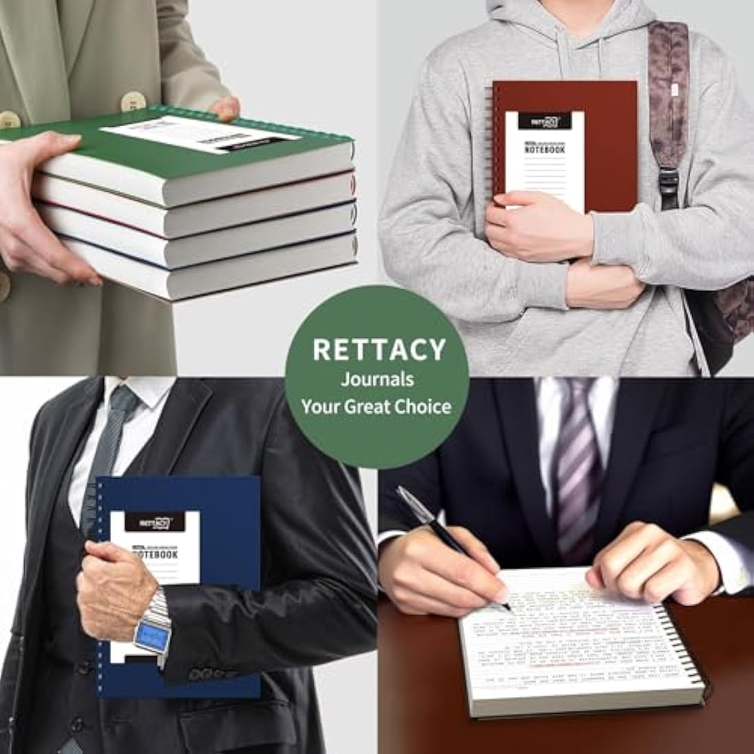 RETTACY A5 Spiral Notebook | 300 Pages College Ruled 100gsm - Navy Blue