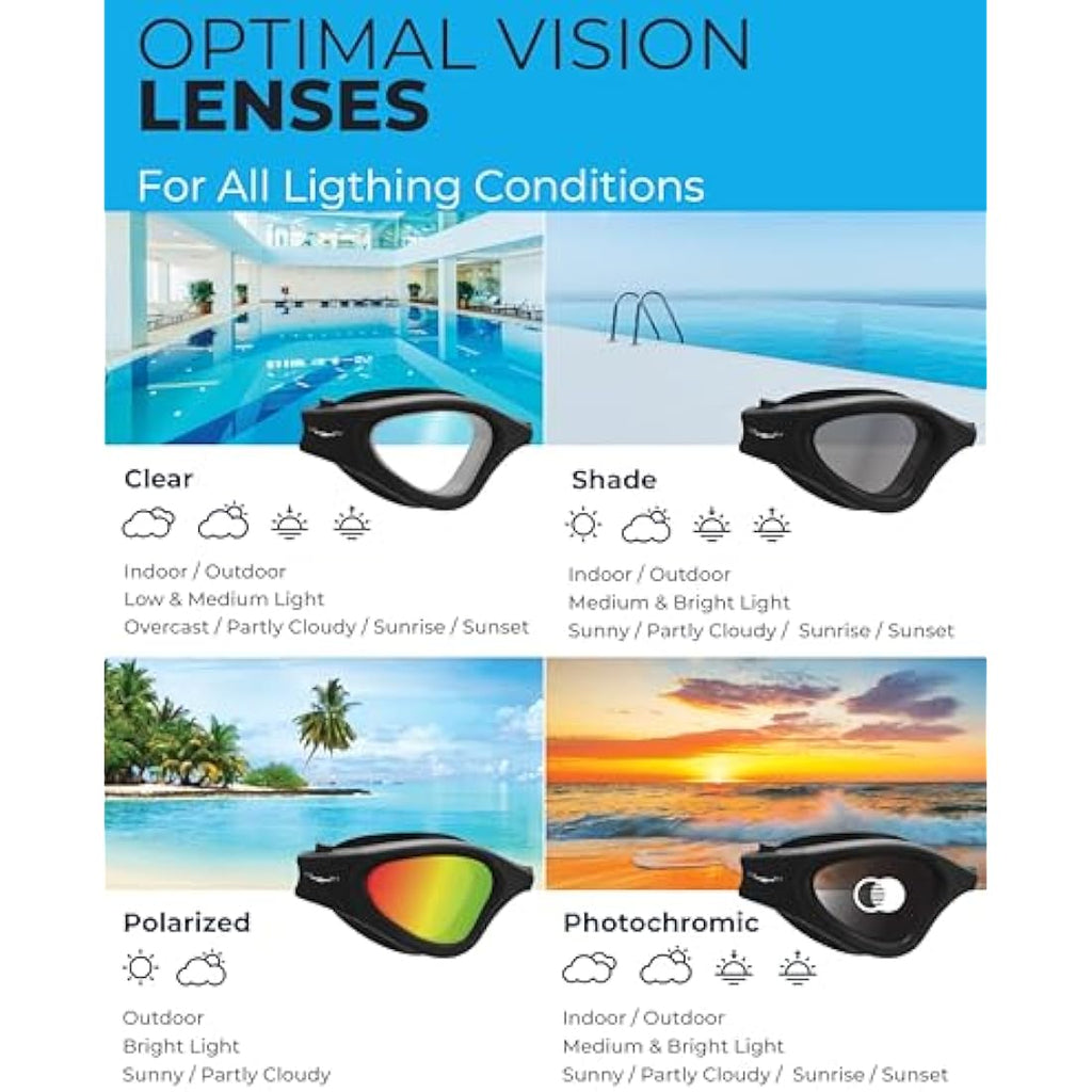 AqtivAqua DX Wide View Swimming Goggles | Anti-Fog UV Protection