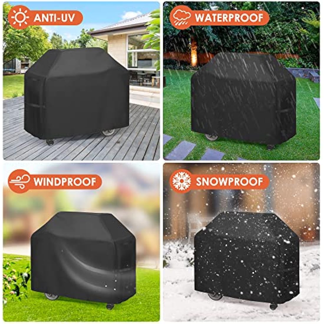Heavy Duty BBQ Cover – Waterproof 3-4 Burner Grill Protector