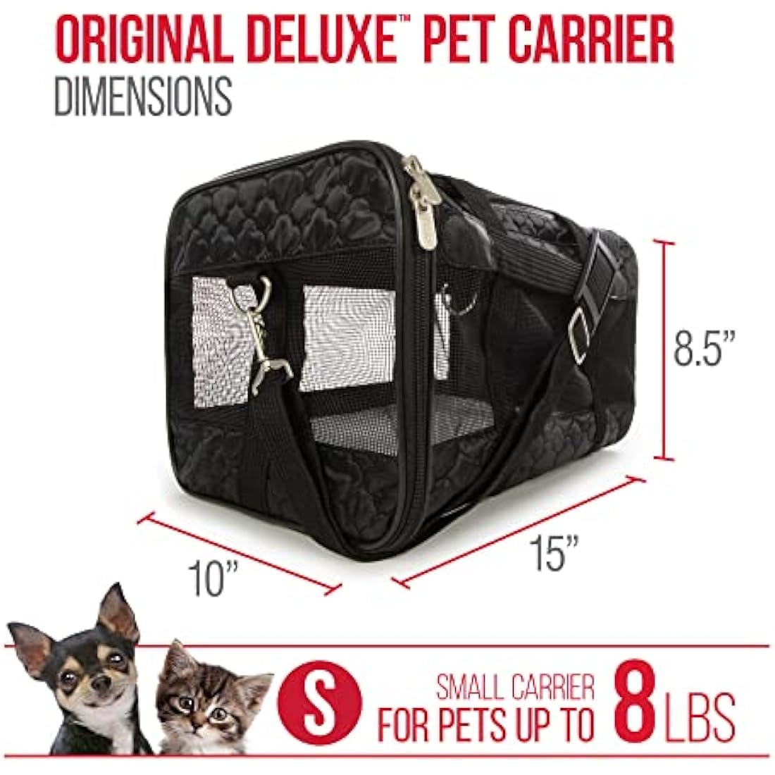 Sherpa Original Deluxe Pet Carrier | Airline Approved - Black, Small