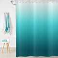 Hnmdmyi Teal Blue Ombre Shower Curtain | Waterproof Polyester Fabric 71x71