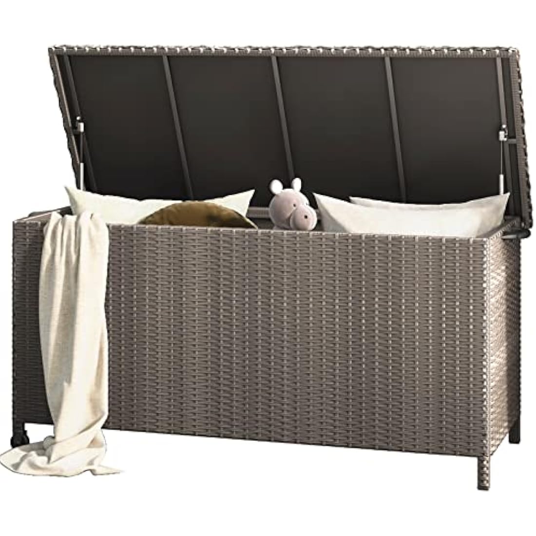 Grand Patio 480L Outdoor Deck Box – Weatherproof Resin Wicker Storage