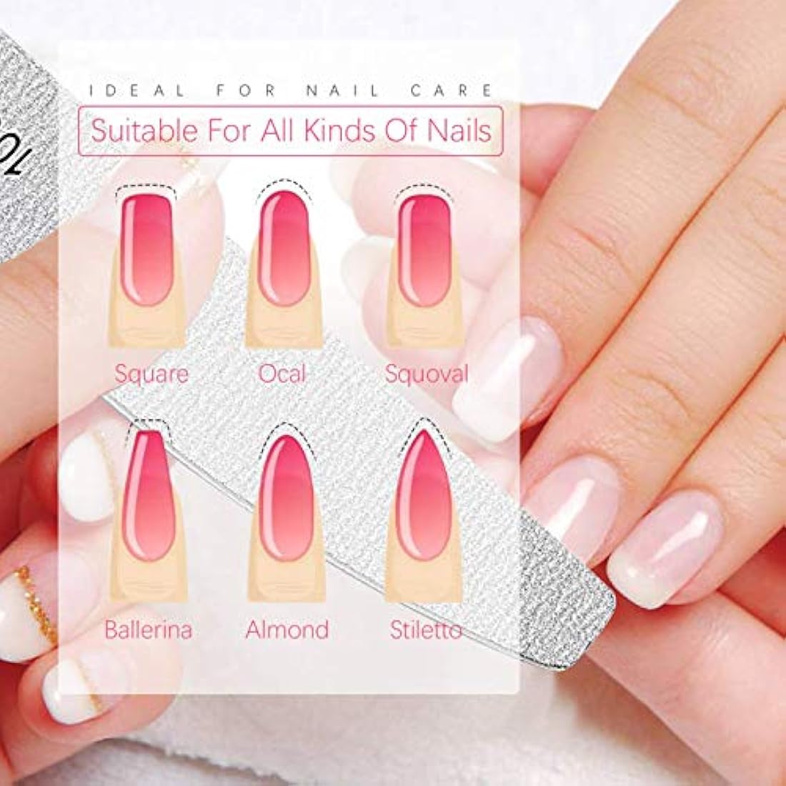 Professional Nail Files – 16 Pcs 100/180 Grit Emery Boards