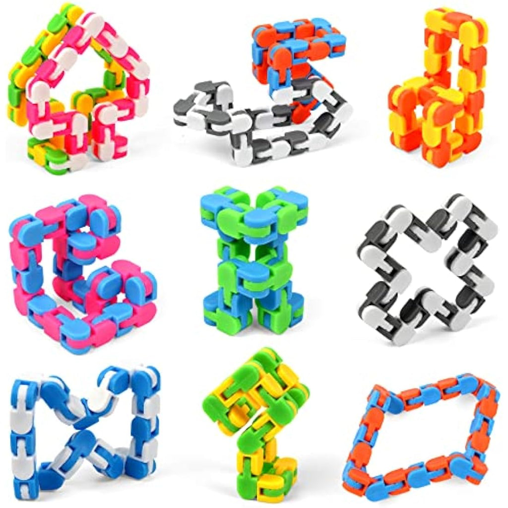 24-Pack Wacky Tracks Fidget Toys | Snap and Click Sensory Toy