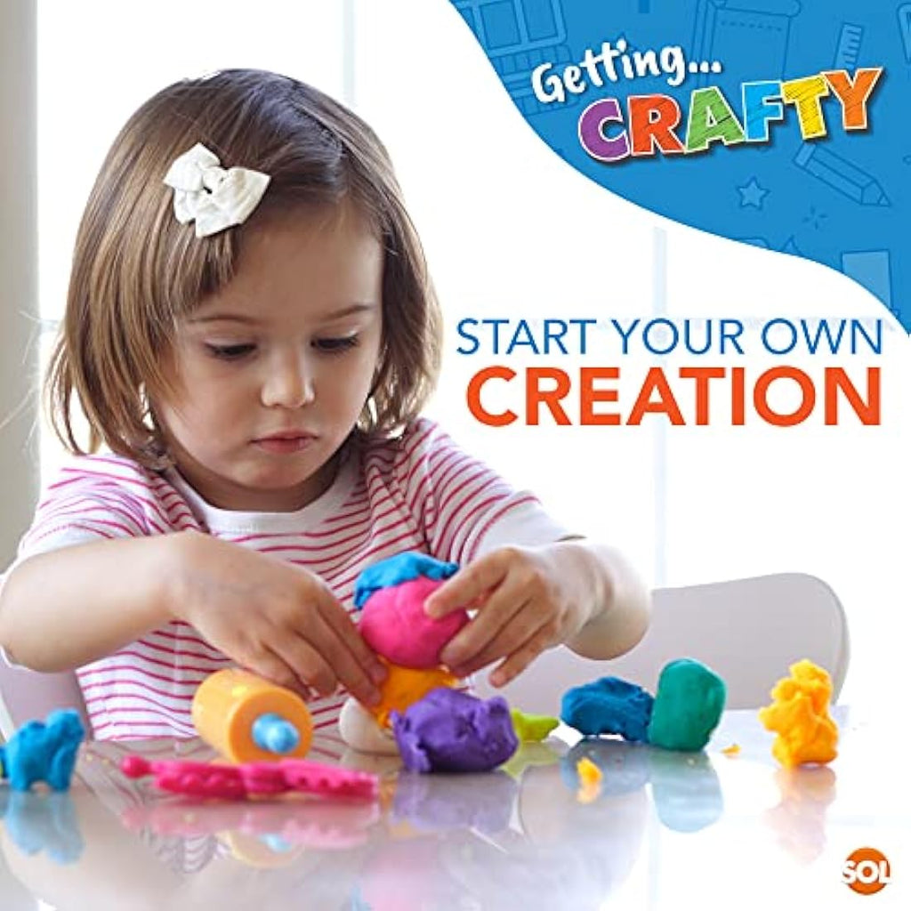 SOL Modelling Clay 3pk – 16 Assorted Colours Soft Clay Kit for Kids