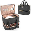 BAFASO Nail Polish Organiser Case - Holds 40 Bottles & Nail Lamp, Black
