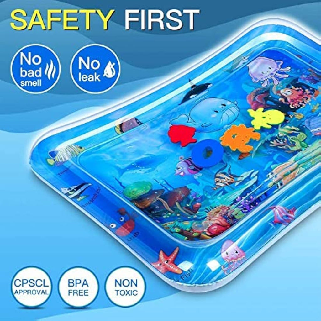 Tummy Time Mat – Inflatable Sensory Water Playmat for Infants