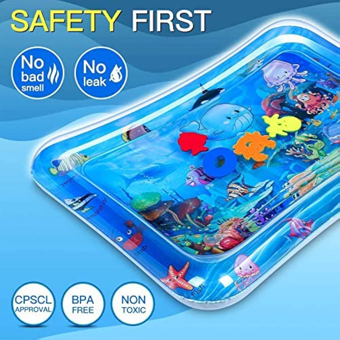 Tummy Time Mat – Inflatable Sensory Water Playmat for Infants