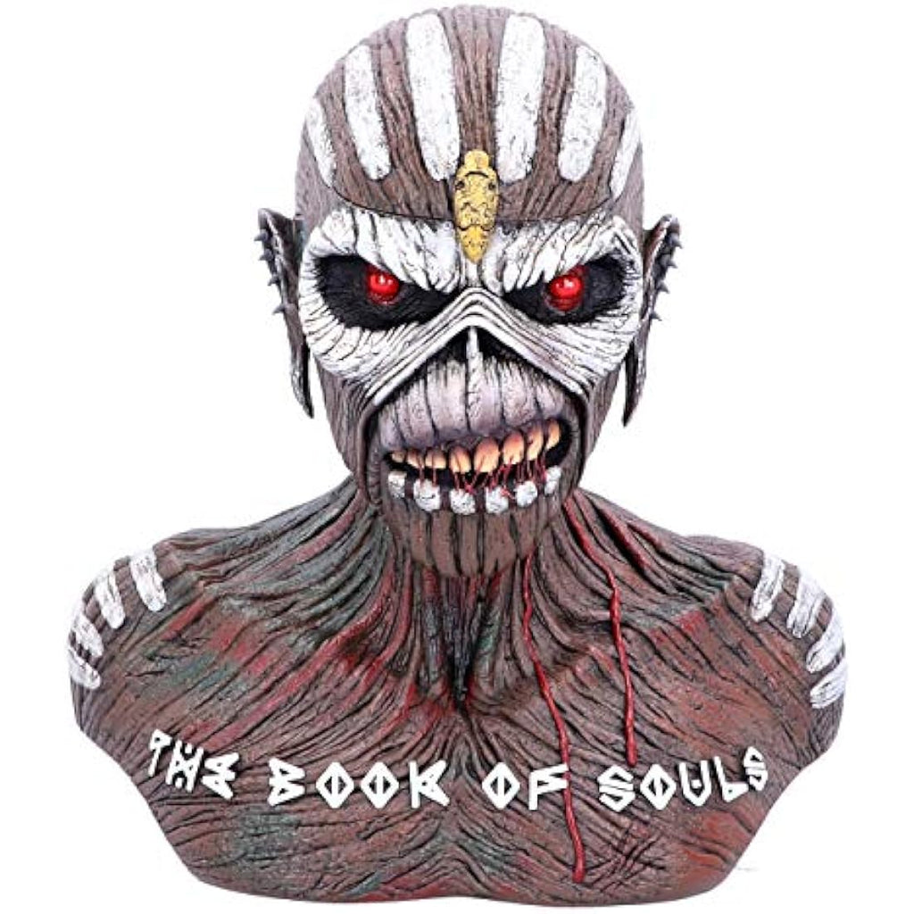 Iron Maiden Book of Souls Eddie Bust Box – Nemesis Now Resin Decor 26cm