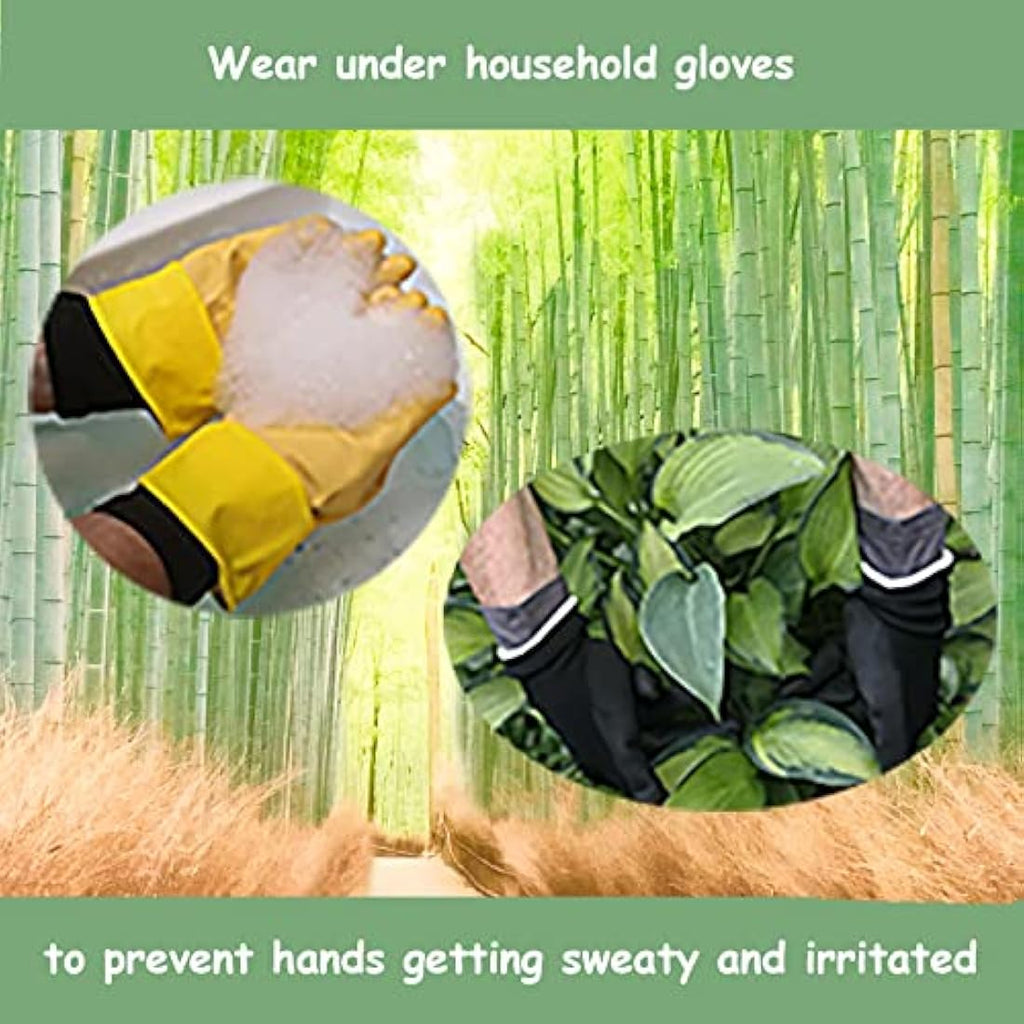 Leafy Boo Bamboo Eczema Gloves for Women - Overnight Moisturising, 3 Pairs