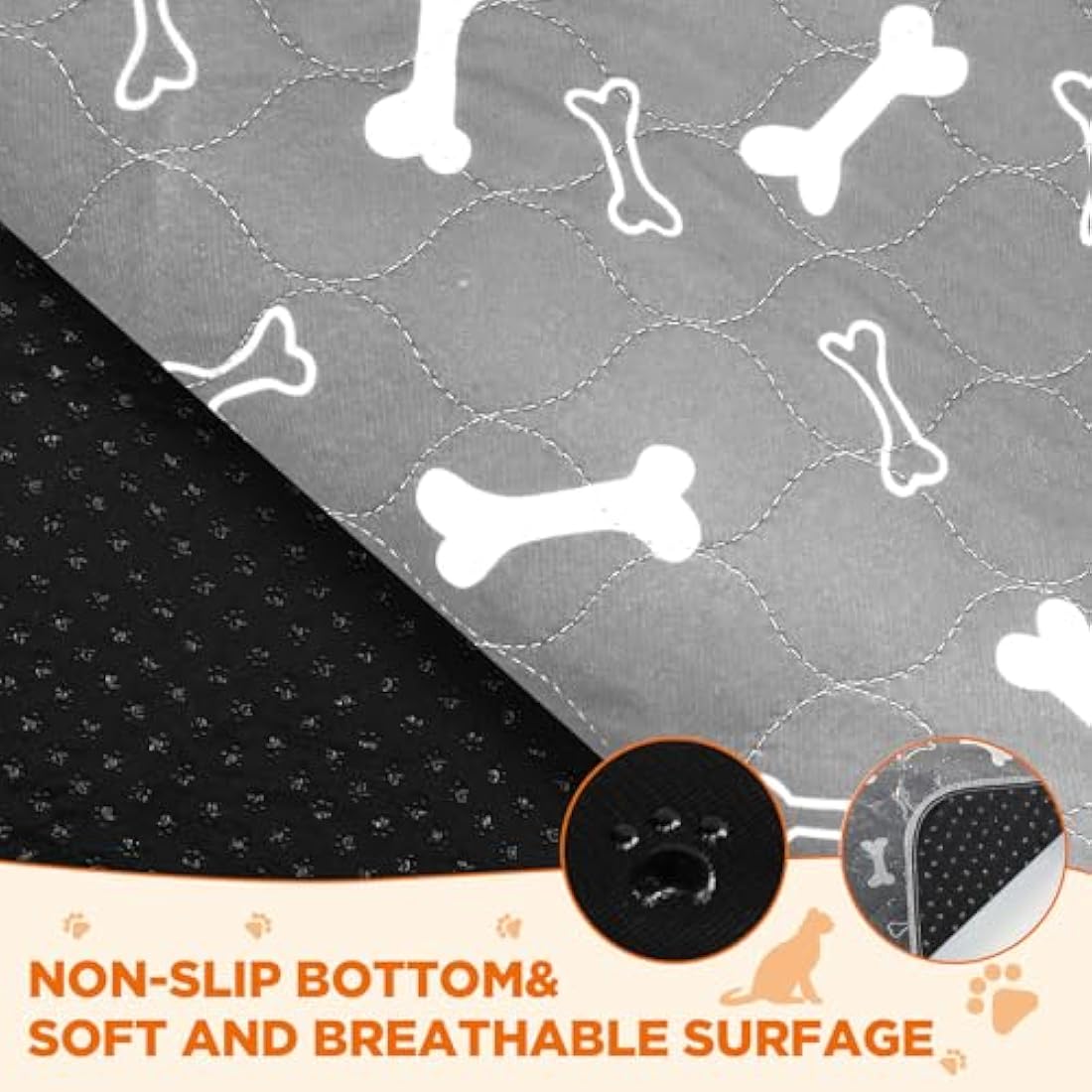 Jolof Store Washable Puppy Pads – 2 Pack Reusable Absorbent Dog Mats