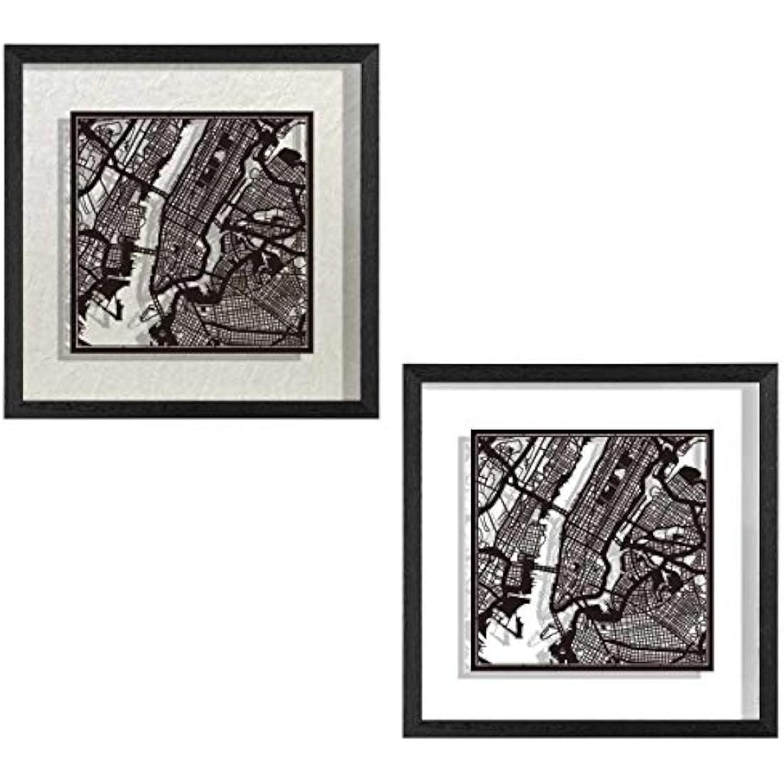 New York Paper Cut Map Art | Jolof Store Framed Wall Decor – 9x9