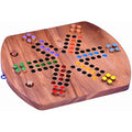 Jolof Store Ludo für 6 Spieler – Klappbares Brettspiel aus Holz