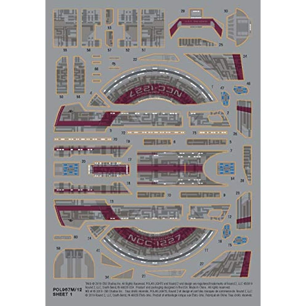 Polar Lights Star Trek USS Shenzhou NCC-1227 1/2500 Snap Model Kit