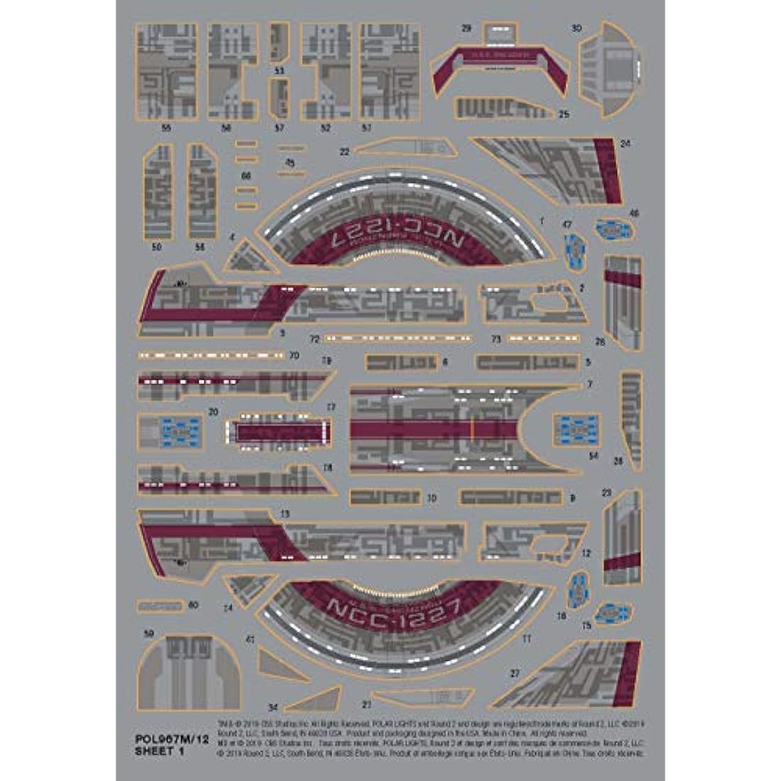 Polar Lights Star Trek USS Shenzhou NCC-1227 1/2500 Snap Model Kit