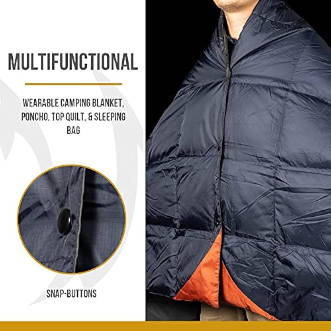 OneTigris Duck Down Camping Blanket | Packable Lightweight Hiking Quilt