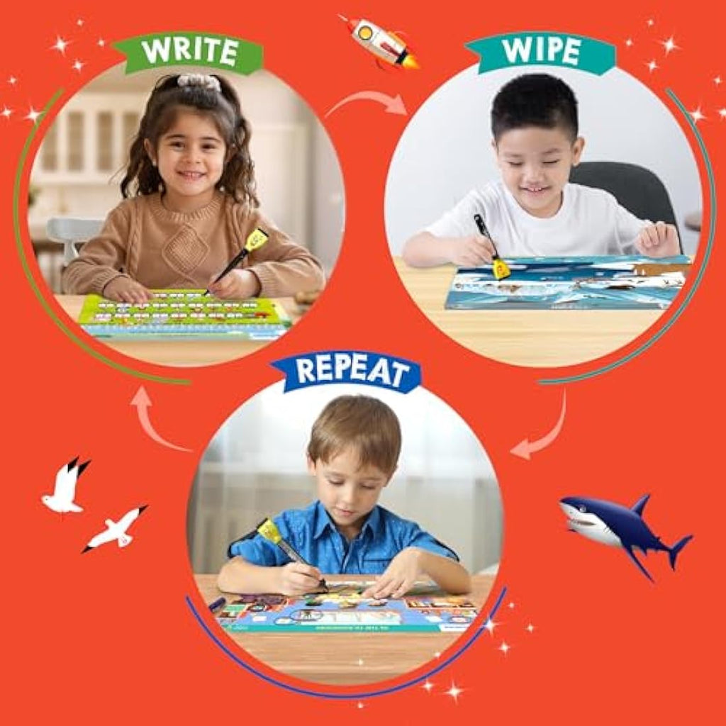 Skillmatics Search and Find Megapack | Reusable Preschool Activity Mats