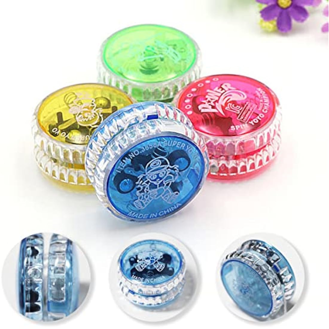 VicBou 15-Pack Light Up LED Yoyo – Responsive Plastic Toys for Kids