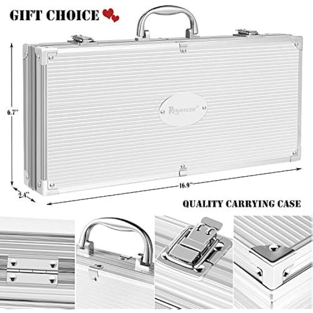 ROMANTICIST 29pcs BBQ Grill Tool Set | Stainless Steel Utensils with Case