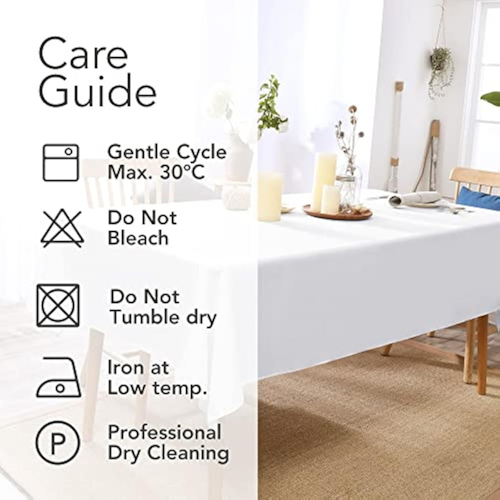 Deconovo Rectangle Tablecloth – Waterproof Oxford Fabric, 140x240cm
