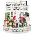 2-Tier Metal Lazy Susan – 12" Adjustable Rotating Spice Rack