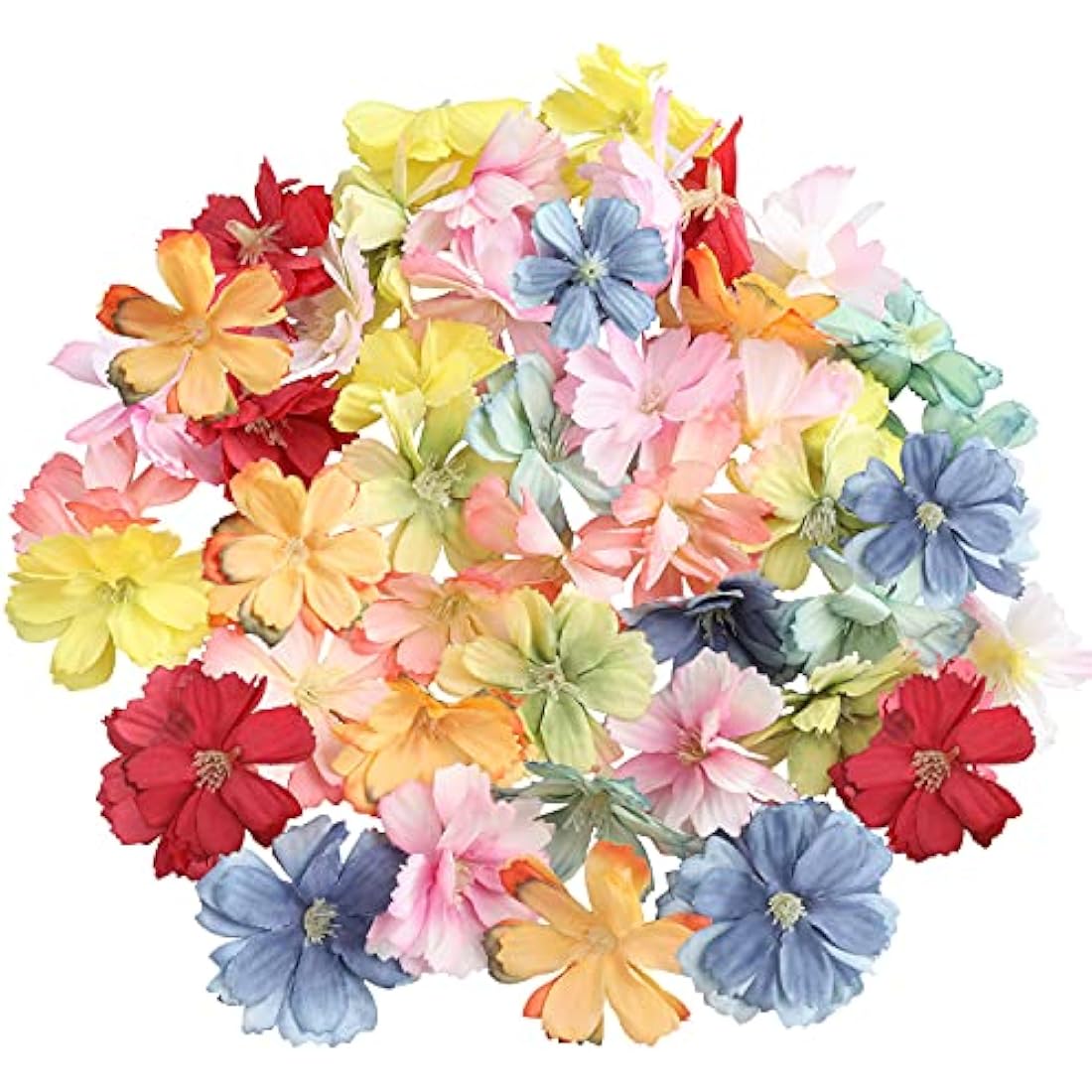 Yafe 50pcs Artificial Silk Flower Heads | 4.5cm DIY Craft Floral Decor