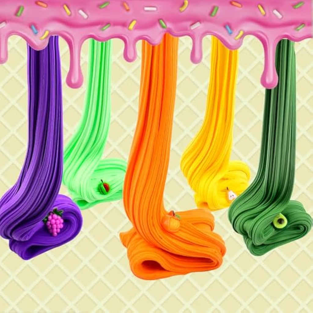 Jolof Store 7-Pack Rainbow Butter Slime Kit | Scented Sensory Toy