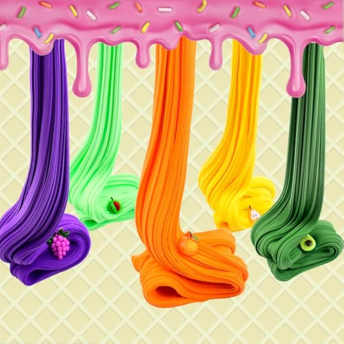 Jolof Store 7-Pack Rainbow Butter Slime Kit | Scented Sensory Toy