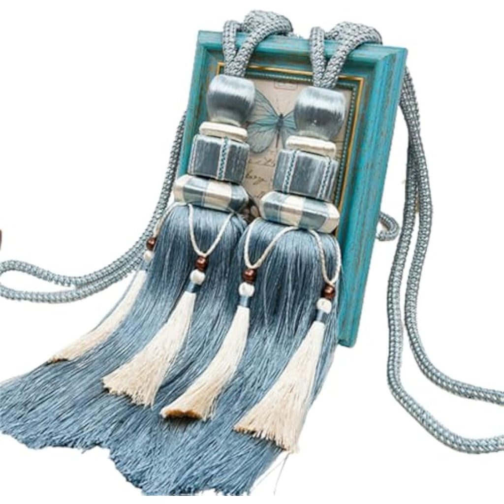 Handmade Tassel Curtain Tiebacks | 1 Pair Decorative Holdbacks