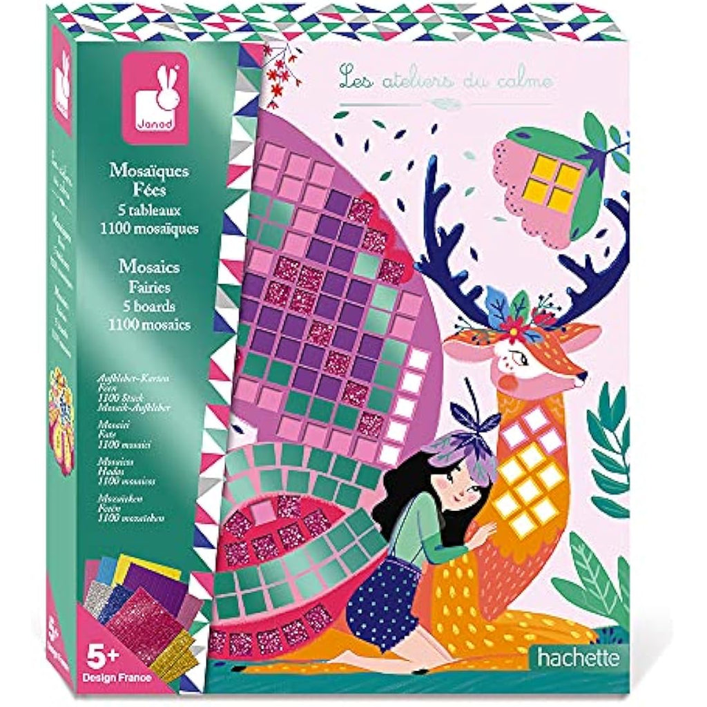 Janod Fairies Foam Mosaics Creative Kit – Kids Educational Art Set