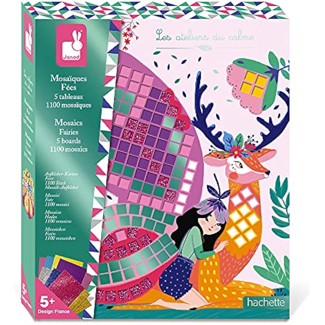 Janod Fairies Foam Mosaics Creative Kit – Kids Educational Art Set