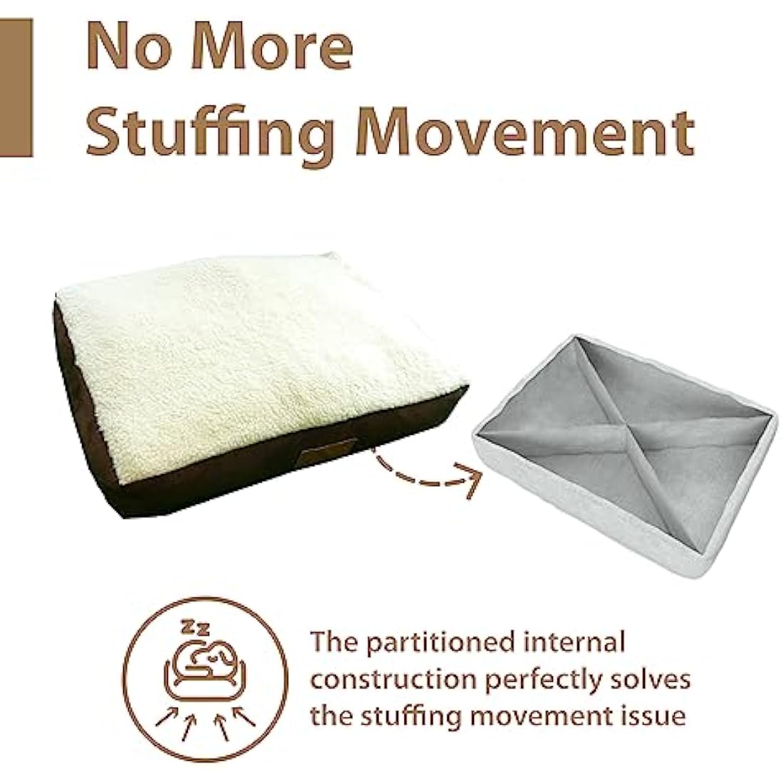 Jolof Store Large Dog Bed – Washable Faux Suede Crate Mattress