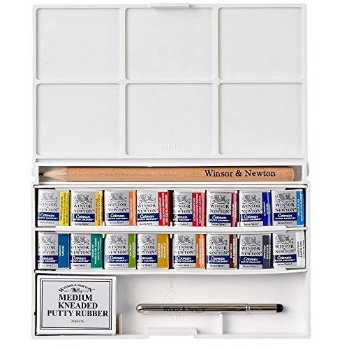 Winsor & Newton Cotman Watercolour Complete Pocket Set - 16 Half Pans