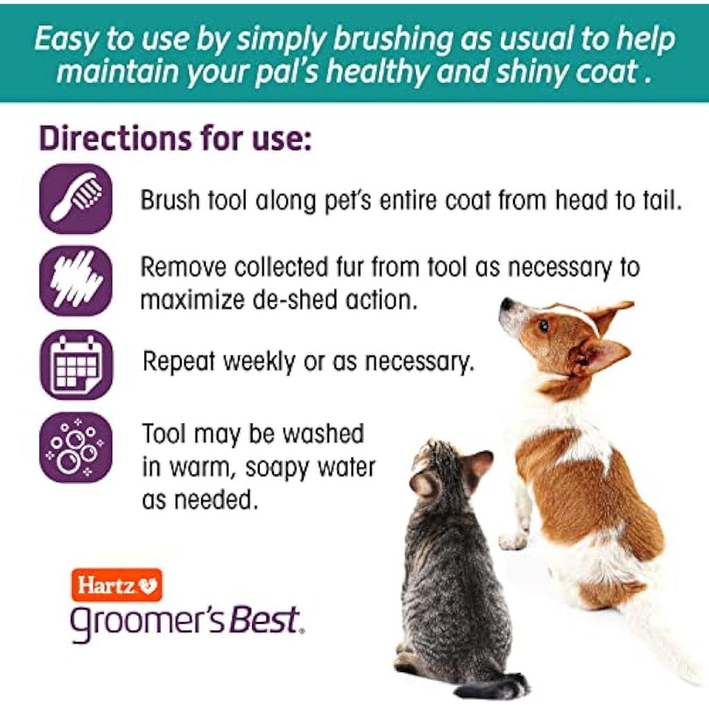 Hartz Slicker Brush for Cats and Small Dogs – Ergonomic Grooming Tool