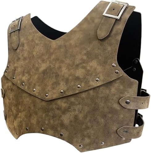 Medieval Faux Leather Chest Armor - Adjustable LARP Knight Gear