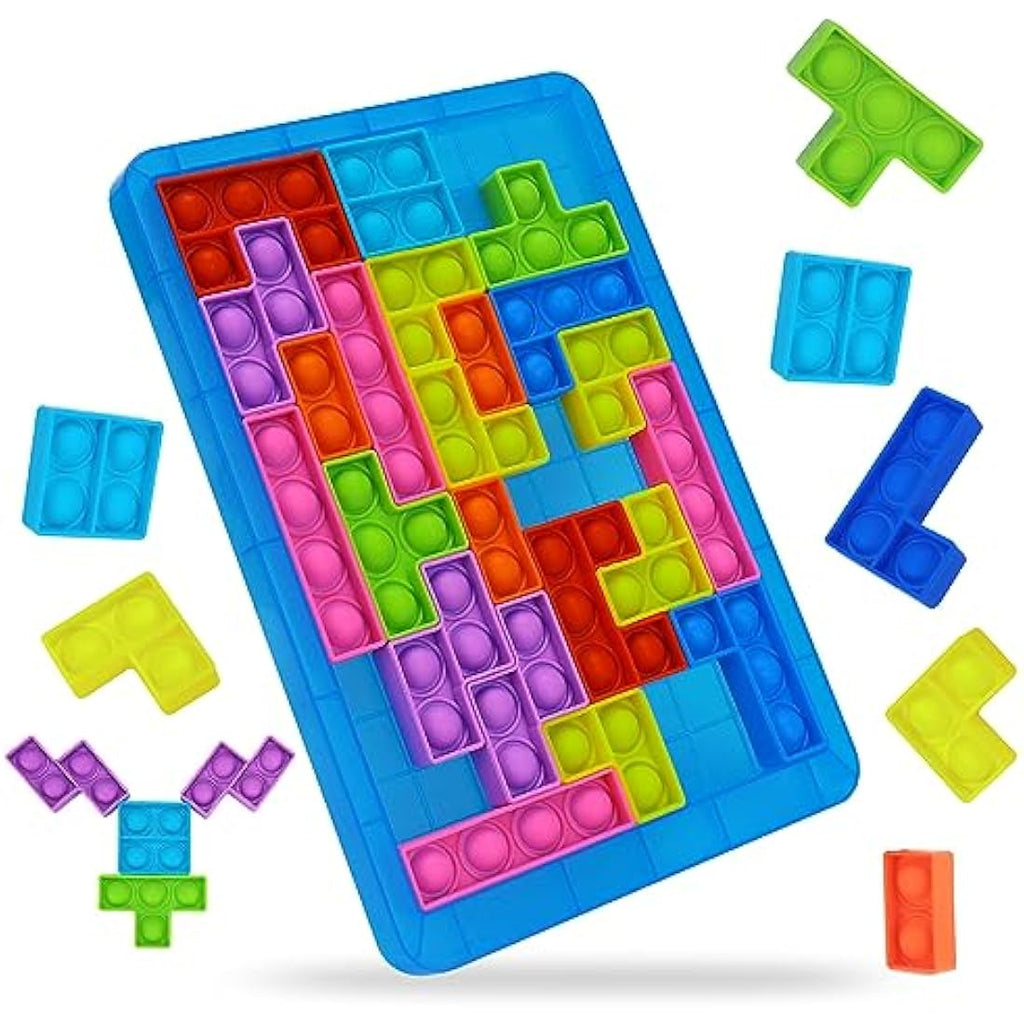Jolof Store Tetris Pop Puzzle – Silicone Sensory Fidget Toy for Kids