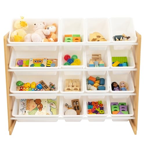 Humble Crew Journey Extra-Large Wooden Toy Organiser | 16 Bins | Natural