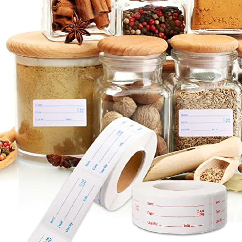 Removable Food Freezer Labels – 1000 Count Date Stickers