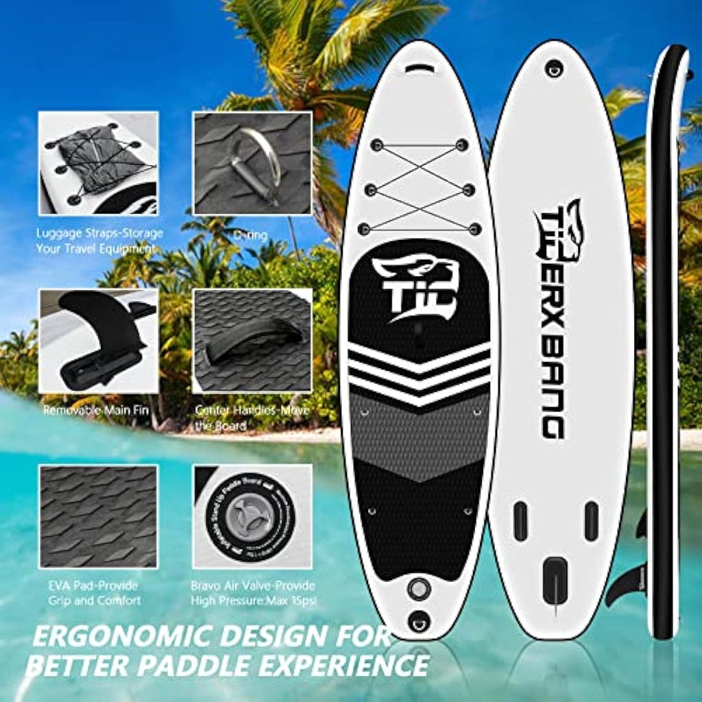 TigerxBang Inflatable Stand Up Paddle Board with Kayak Seat – 320cm ISUP