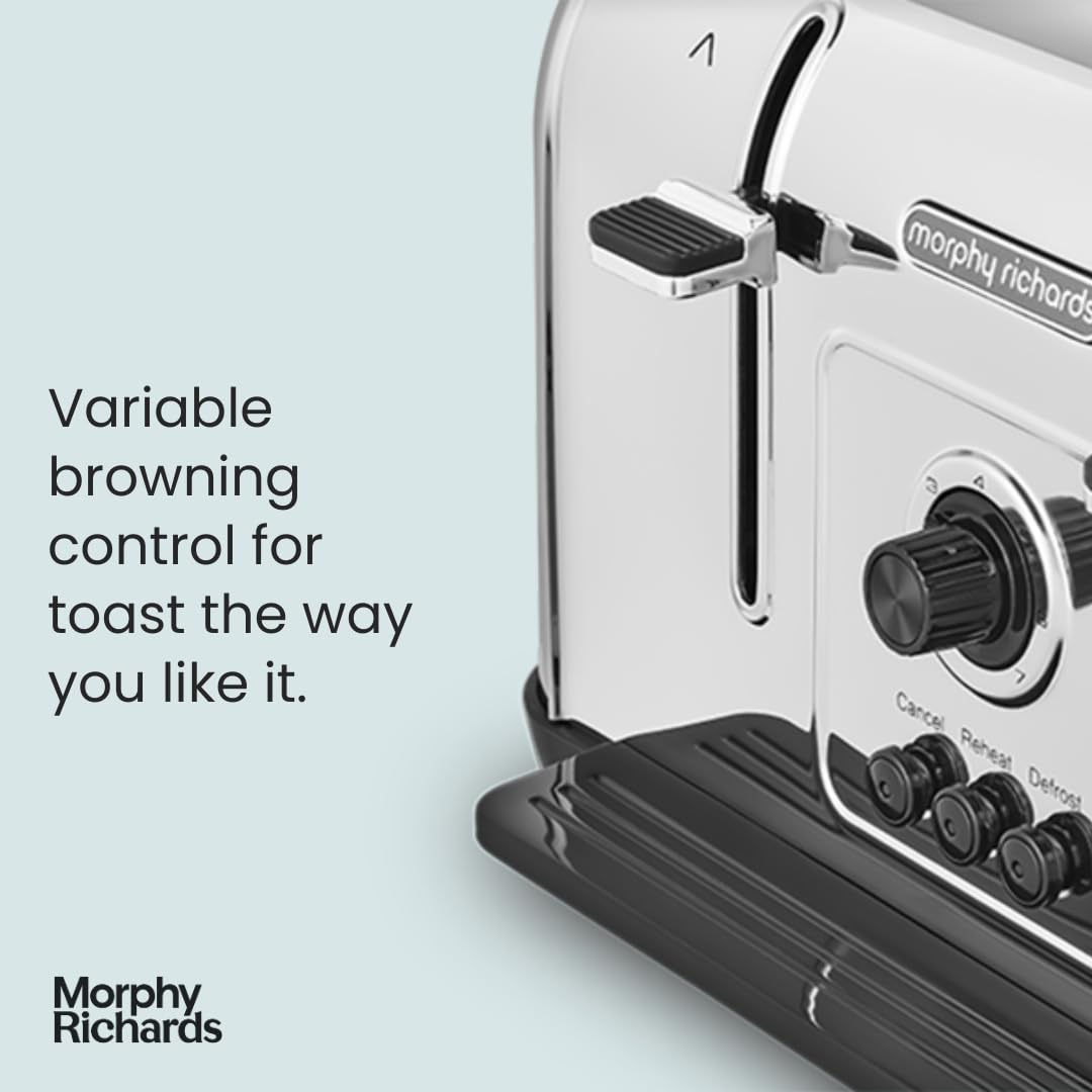 Morphy Richards Venture 4 Slice Toaster | Brushed Stainless Steel