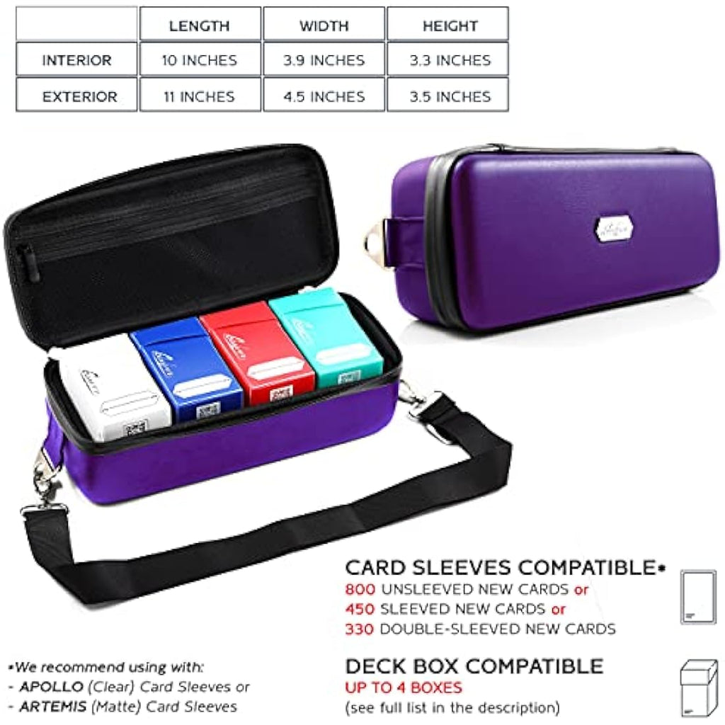Quiver Time Purple Bolt Card Carrying Case | TCG Storage for 800+ Cards