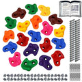 ALPIDEX Children's Climbing Holds - 20 Piece Set with Mounting Hardware