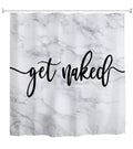 Get Naked Marble Shower Curtain | Waterproof Fabric, 180x180cm