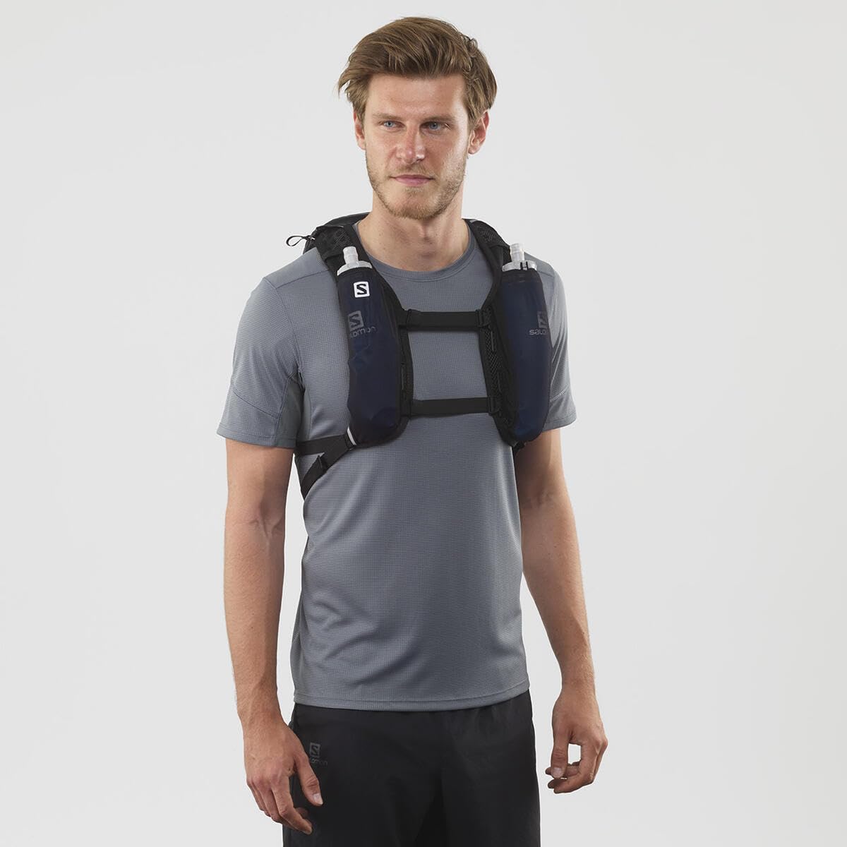Salomon Agile 12 Hydration Vest – Unisex Trail Running Pack, Black