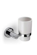 Croydex Metra Tumbler & Holder – Chrome Wall Mounted Flexi-Fix