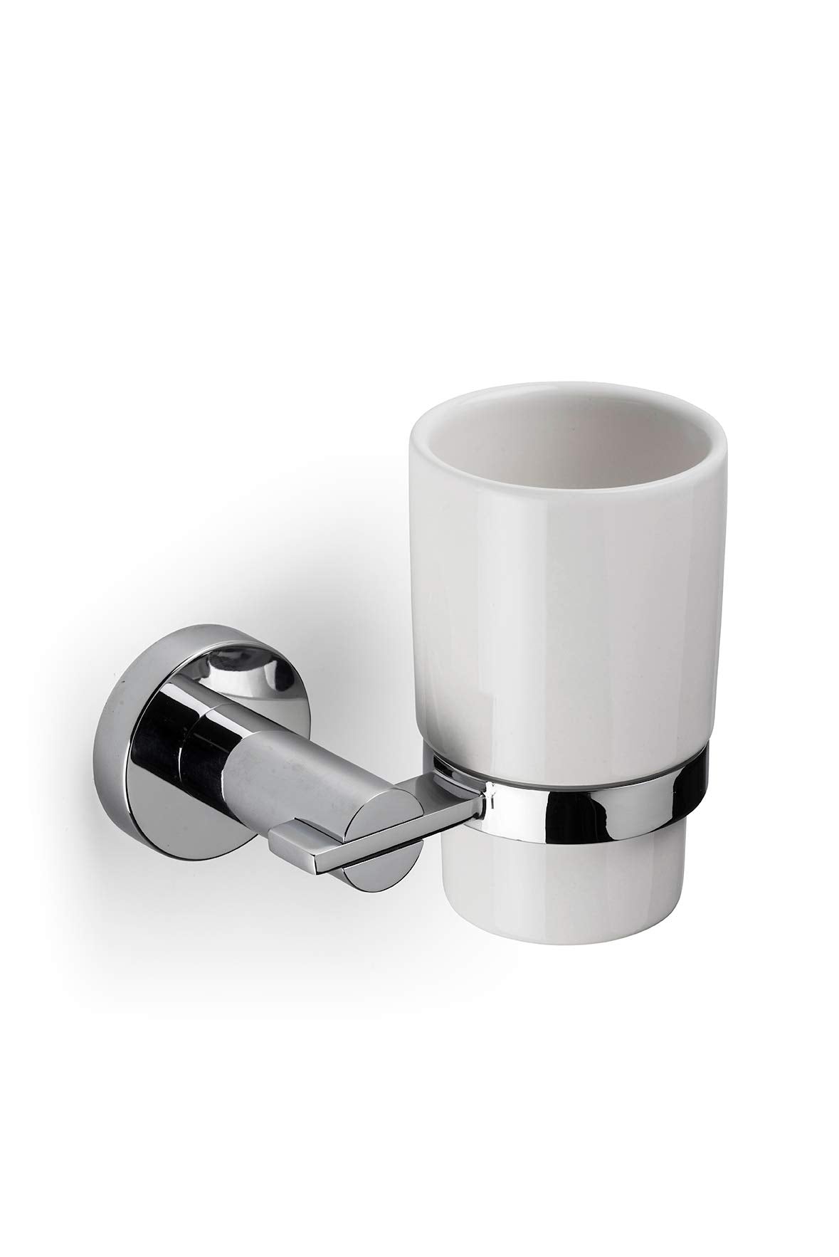 Croydex Metra Tumbler & Holder – Chrome Wall Mounted Flexi-Fix