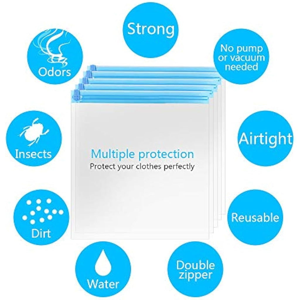 KFYM 10-Pack Travel Space Saver Bags | Roll-Up Compression Storage