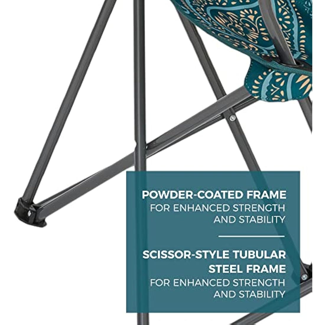 Highlander Camping Chair – Lightweight Folding Steel Chair with Cup Holder