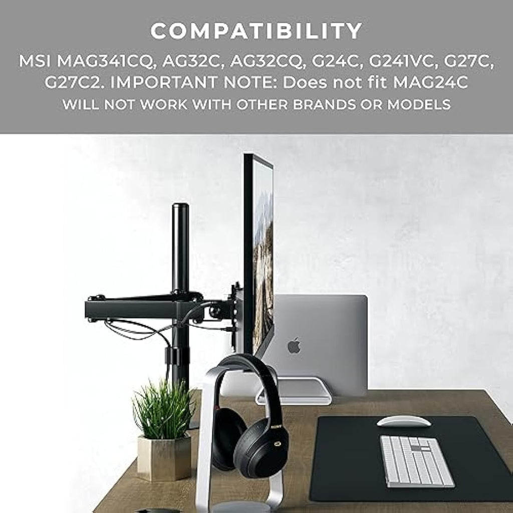 HumanCentric VESA Mount Adapter for MSI Optix AG32C G27C G24C Monitors